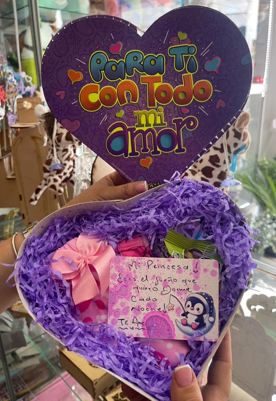 Caja con mensaje Para Ti con Todo mi Amor