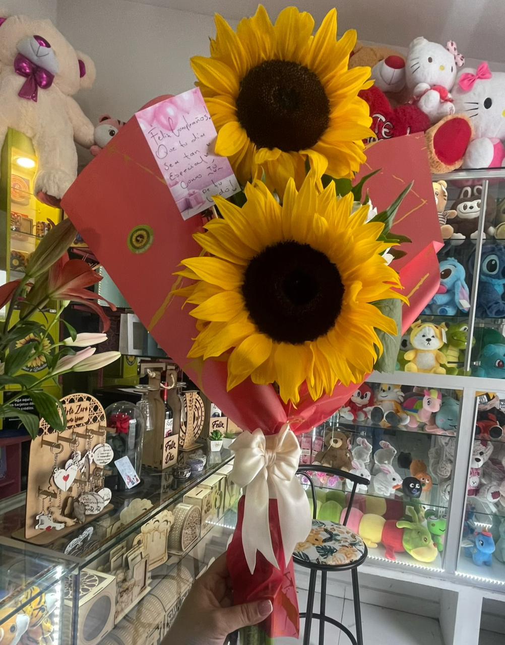 Ramo de dos girasoles